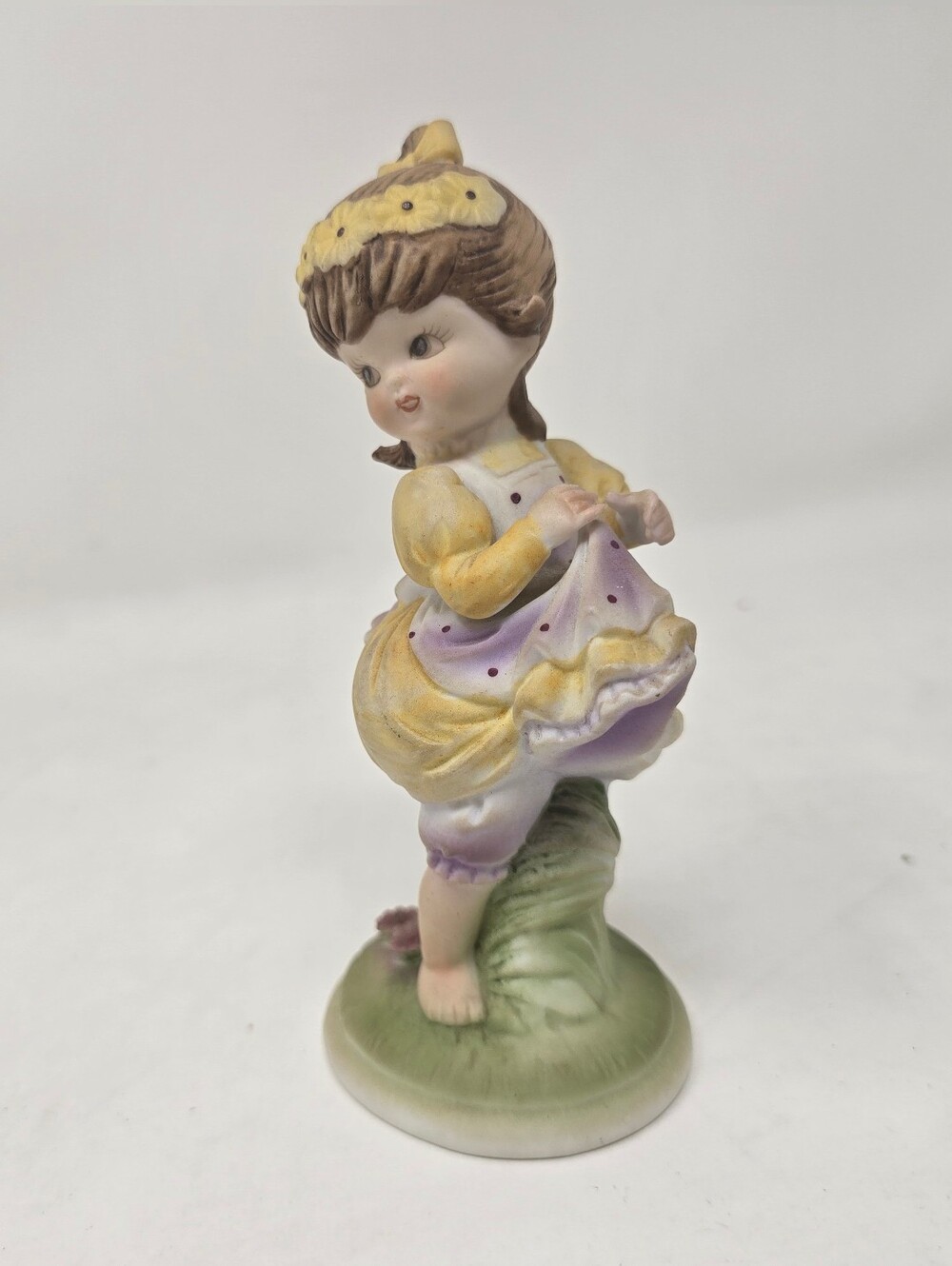 Vintage Japan ESD Lefton Hand Painted Girl Barefoot Ceramics Porcelain China 80s